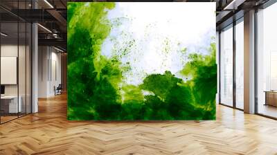 green garden gradient watercolor background with clouds texture Wall mural