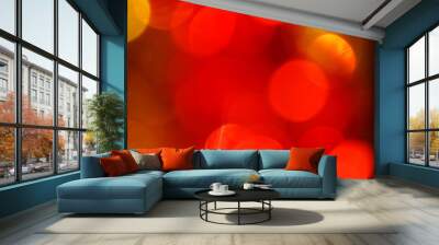 red and gold lights  Wall mural