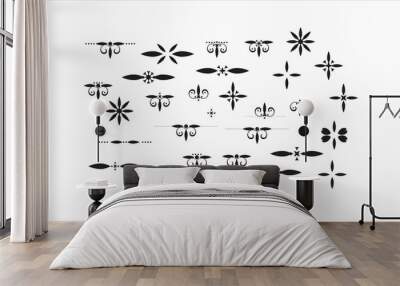 Decorative flower graphic element Wall mural