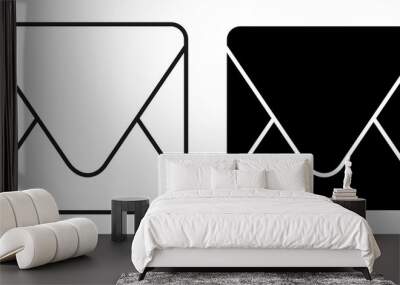 inbox or message icon or symbol Wall mural