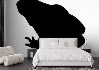 silhouette of a black frog or toad Wall mural