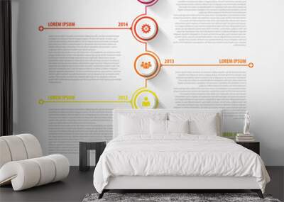 colorful abstract timeline infographics. vector illustration Wall mural