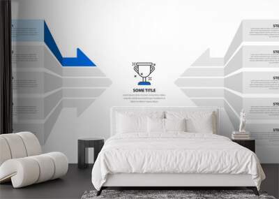 Infographic design template. Creative concept with 10 steps Wall mural