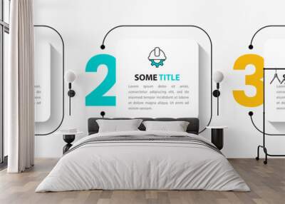 Infographic design template. Creative concept with 3 steps Wall mural