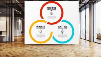 Infographic design template. Creative concept with 3 steps Wall mural