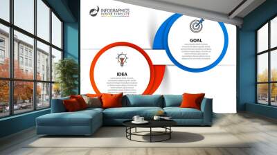 Infographic design template. Creative concept with 4 steps Wall mural