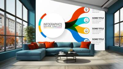 Infographic design template. Creative concept with 4 steps Wall mural