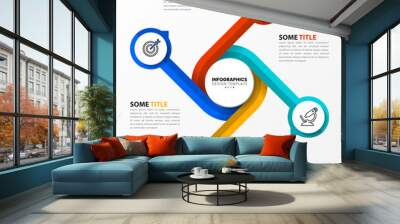 Infographic design template. Creative concept with 4 steps Wall mural