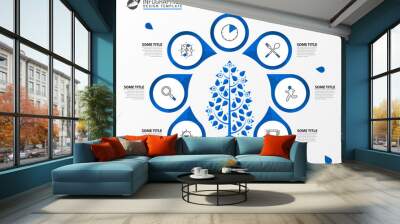 Infographic design template. Creative concept with 7 steps Wall mural