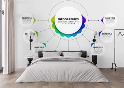 Infographic design template. Creative concept with 9 steps Wall mural