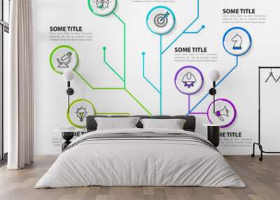 Infographic design template. Technology concept with 8 steps Wall mural