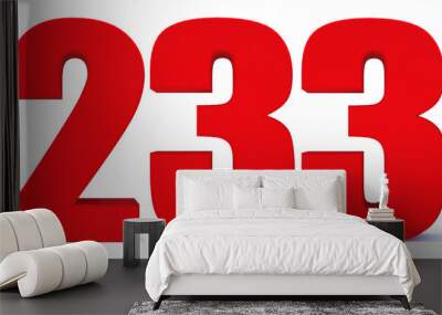 233 number Wall mural