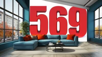 569 number Wall mural