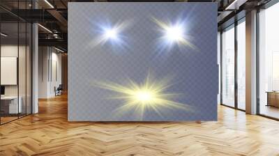 star on a transparent background,light effect,vector illustration. explosion with sparkles.Sun.magic Wall mural