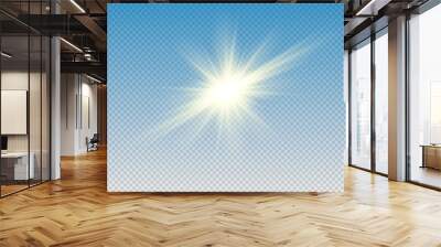 Vector transparent sunlight special lens flare light effect. Wall mural