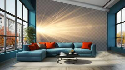 Vector transparent sunlight special lens flare light effect. Wall mural