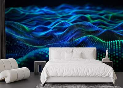 Digital Waveform Wall mural