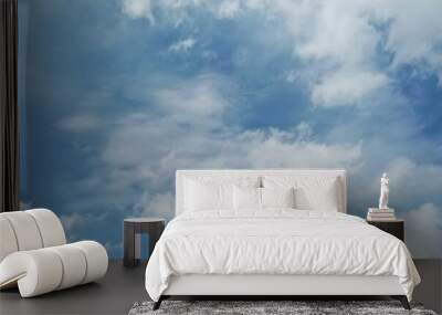 blue sky with clouds Wall mural