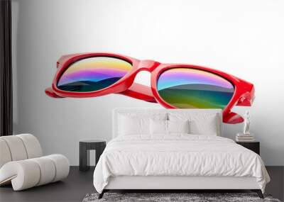 Sunglasses with red frames  Wall mural