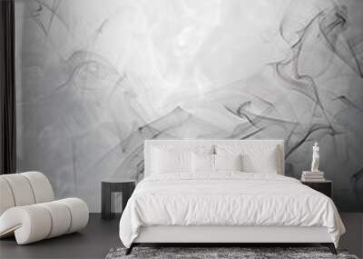 smoke black and white background Wall mural