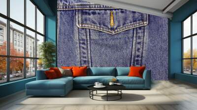 Blue jeans pocket Wall mural