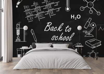 Back to school. chemistry lesson Wall mural