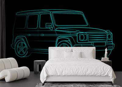 Luxury suv car. Wall mural