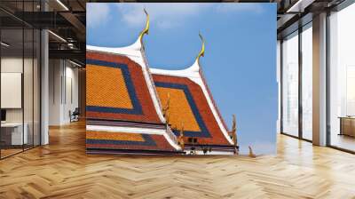 thai temple church roof Wall mural