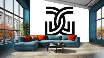 DG D G monogram letter linked logo design Wall mural