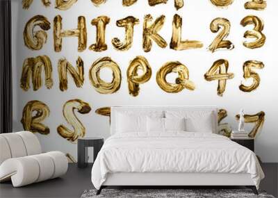 mud letters Wall mural