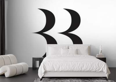 BR or RB initial letter logo design concept. Wall mural