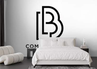 LB or BL letter logo design vector. Wall mural