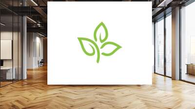 Tree leaf vector logo design symbol. Wall mural