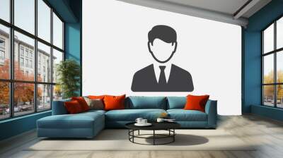 Business Man flat Icon design, human resource and businessman icon concept, man icon in trendy flat style, Symbol for your web site design, logo, app Wall mural