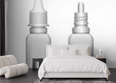 Realistic 3d blank eyedropper bottle for packaging design Wall mural