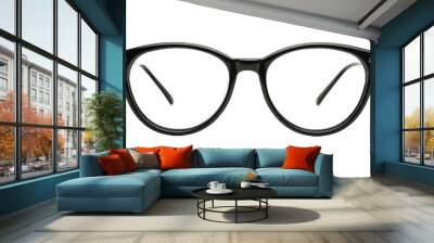 glasses isolated on white Wall mural