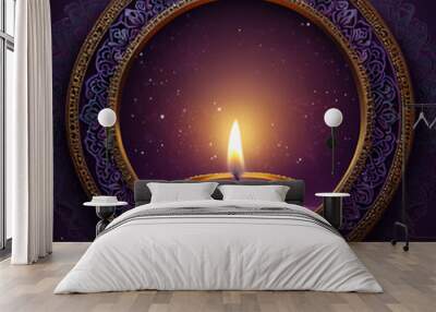 Happy Diwali Copyspace banner background Wall mural