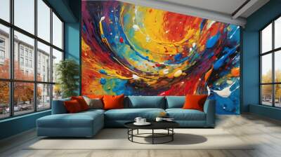 world art day banner background Wall mural