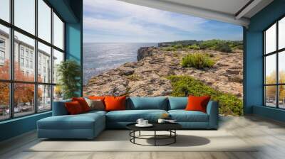 Landscape with rocks over the sea under the sky.Mallorca island Wall mural