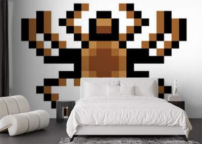 Spider in pixel art style Wall mural