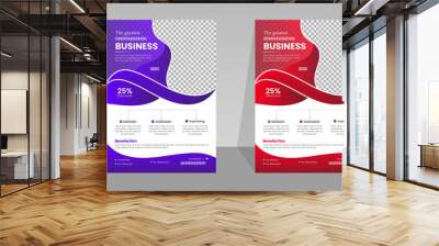 Corporate flyer design vector template, Creative and modern flyer you can used commercial business. Wall mural