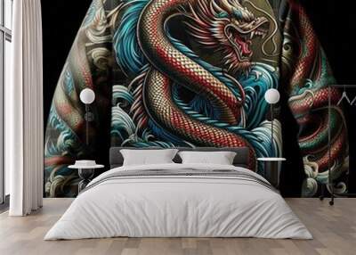 chinese dragon statue Wall mural