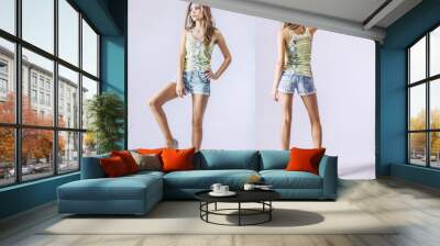 Fashion model beautiful woman Studio photography Wall mural