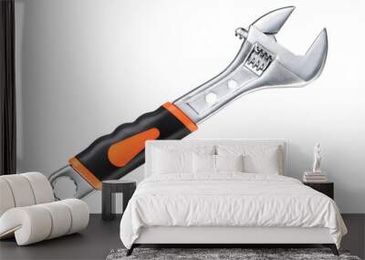 Adjustable spanner isolated Wall mural