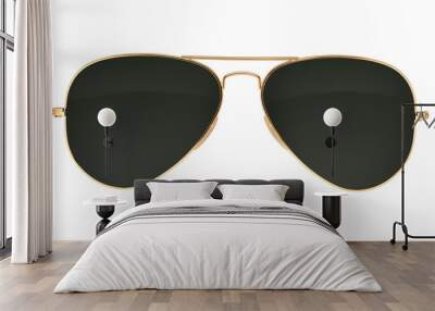 Aviator sunglasses isolated Wall mural