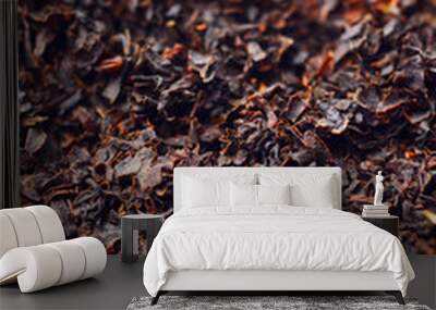 Black tea background Wall mural