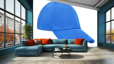 Blue baseball cap isolated Wall mural