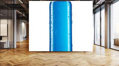 Blue isotonic sport energy drink in a transparent bottle isolated on white background. Wall mural