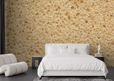 Inside part of sliced rye bread background or texture. Wall mural