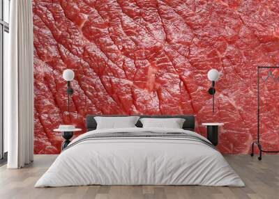 Red beef meat macro texture or background Wall mural